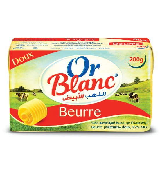 BEURRE PASTEURISE DOUX 200 GR